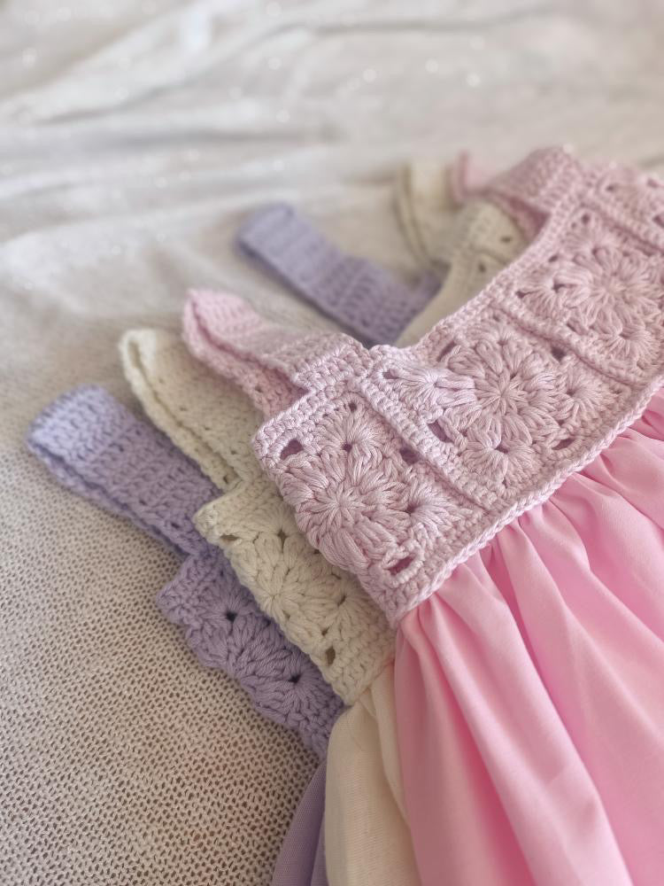 Hand knitted Crochet dress for baby to teen